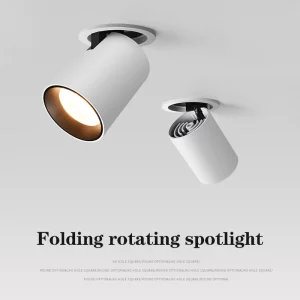 Plafonnier LED encastré ajustable design nordique moderne pour salon bureau éclairage directionnel chaleureux économique élégant