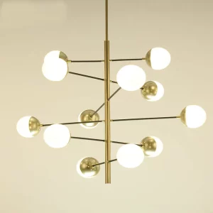 Suspension en verre et métal design nordique moderne chandelier éclairage salle à manger salon chambre lumière douce économique élégant