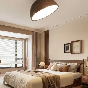 Plafonnier bois naturel design scandinave moderne lumière diffuse éclairage chaleureux chambre salon bureau cuisine économique élégant