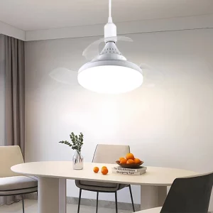Plafonnier LED moderne ventilateur intégré design épuré lumière silencieuse éclairage intérieur chambre salon cuisine économie d’énergie