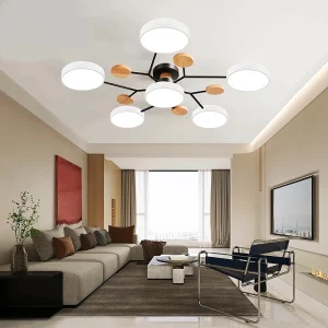 Plafonnier LED en Bois et Métal Design Scandinave Moderne Éclairage Chaleureux Salon Chambre Cuisine Économique Élégant Plafonnier LED en Bois et Métal Design Scandinave Moderne Éclairage Chaleureux Salon Chambre Cuisine Économique Élégant