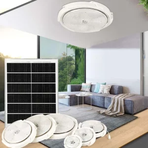 Plafonnier solaire intérieur extérieur LED design moderne style minimaliste éclairage décoratif chambre salon balcony IP65