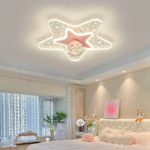 Plafonnier LED étoile moderne chambre enfants lumière douce décoration intérieure étoile rose éclairage enfant salle magique rêveuse