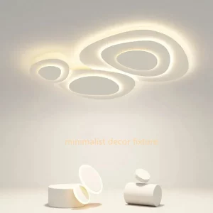 Plafonnier moderne design nordique minimaliste en métal blanc salon chambre hall loft éclairage intérieur luminaire chaleureux Plafonnier moderne design nordique minimaliste en métal blanc salon chambre hall loft éclairage intérieur luminaire chaleureux