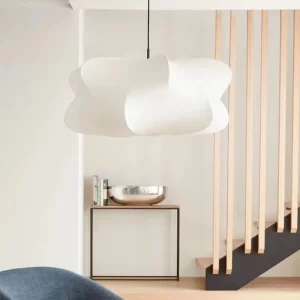 Suspension en tissu design moderne minimaliste style scandinave éclairage doux pour salon chambre cuisine bureau Suspension en tissu design moderne minimaliste style scandinave éclairage doux pour salon chambre cuisine bureau
