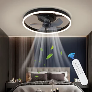 Plafonnier LED moderne avec ventilateur intégré éclairage silencieux chambre salon design minimaliste énergie économique élégance intemporelle Plafonnier LED moderne avec ventilateur intégré éclairage silencieux chambre salon design minimaliste énergie économique élégance intemporelle