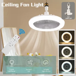 Plafonnier LED moderne silencieux ventilateur lumière gradation télécommande chambre salon éclairage décoratif