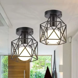 Plafonnier métal cage E27 design industriel moderne éclairage intérieur salon cuisine chambre AC90-240V Plafonnier métal cage E27 design industriel moderne éclairage intérieur salon cuisine chambre AC90-240V