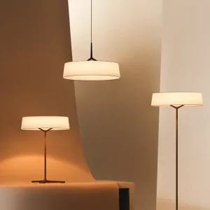 Suspension moderne en métal et tissu design épuré lumière douce pour salon chambre salle à manger éclairage contemporain élégant