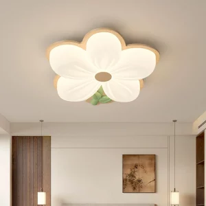 Plafonnier en bois massif fleurs LED design scandinave nordique lumière chaleureuse chambre d’enfants bébé fille garçon décoration intérieure écoénergétique Plafonnier en bois massif fleurs LED design scandinave nordique lumière chaleureuse chambre d’enfants bébé fille garçon décoration intérieure écoénergétique