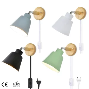 Applique murale nordique en bois LED design scandinave modernesalon chambre éclairage chaleureux économique élégant