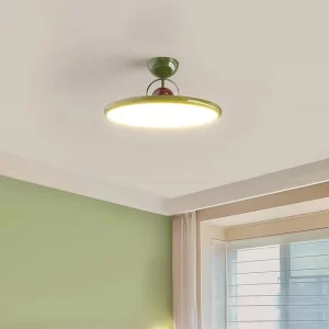 Plafonnier LED bois naturel design nordique moderne éclairage chaleureux économie d’énergie salon chambre bureau véranda