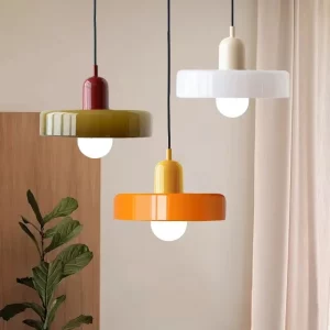 Suspension lumineuse métal laqué design moderne rétro nordique salon chambre salle à manger éclairage coloré élégant Suspension lumineuse métal laqué design moderne rétro nordique salon chambre salle à manger éclairage coloré élégant