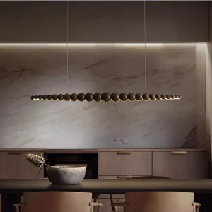 Suspension LED design moderne minimaliste sphères métal bronze éclairage intérieur salle à manger salon cuisine éclairage chaleureux économies d’énergie