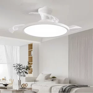 Plafonnier LED intelligent invisible moteur continu ventilateur luminaire moderne salle à manger chambre éclairage économique télécommande style scandinave Plafonnier LED intelligent invisible moteur continu ventilateur luminaire moderne salle à manger chambre éclairage économique télécommande style scandinave