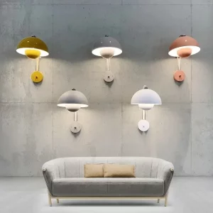 Applique murale nordique LED design minimaliste en métal multicolore pour salon chambre bureau éclairage moderne économique élégant
