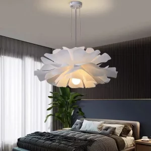 Suspension luminaire design moderne nordique pétale PVC éclairage intérieur extérieur salon chambre chambre d’hôtel épuré économique Suspension luminaire design moderne nordique pétale PVC éclairage intérieur extérieur salon chambre chambre d’hôtel épuré économique