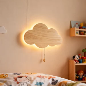 Applique murale LED bois nuage style moderne chambre enfant lumière tricolore décoration intérieure salon éclairage chaleureux économique Applique murale LED bois nuage style moderne chambre enfant lumière tricolore décoration intérieure salon éclairage chaleureux économique