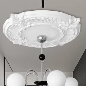 Plafonnier suspension médaillon décoratif plafond ABS style baroque Art déco lumière douce éclairage moderne salon salle à manger élégance intemporelle Plafonnier suspension médaillon décoratif plafond ABS style baroque Art déco lumière douce éclairage moderne salon salle à manger élégance intemporelle