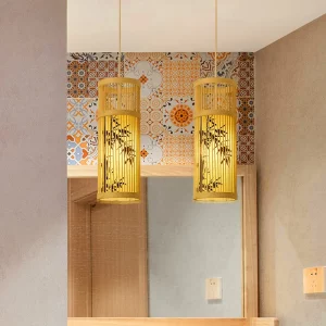 Suspension lamp bamboo design rustic modern warm light decoration living room dining room home interior Suspension lamp bamboo design rustic modern warm light decoration living room dining room home interior