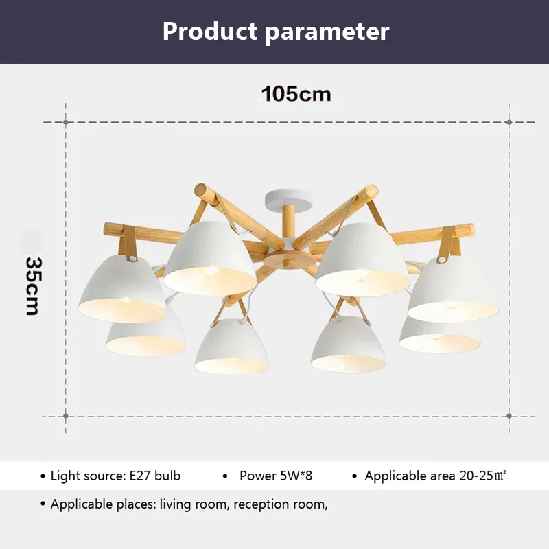 Plafonnier LED bois naturel design scandinave nordique moderne chambre salon éclairage chaleureux économique élégant