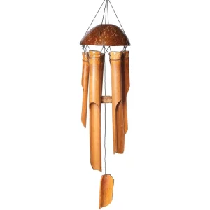 Carillon éolien bambou naturel design rustique artisanal jardin extérieur décoration apaisante ambiance relaxante Carillon éolien bambou naturel design rustique artisanal jardin extérieur décoration apaisante ambiance relaxante