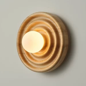 Applique murale LED en bois naturel design scandinave moderne lumière chaleureuse décoration salon chambre éclairage économique élégant