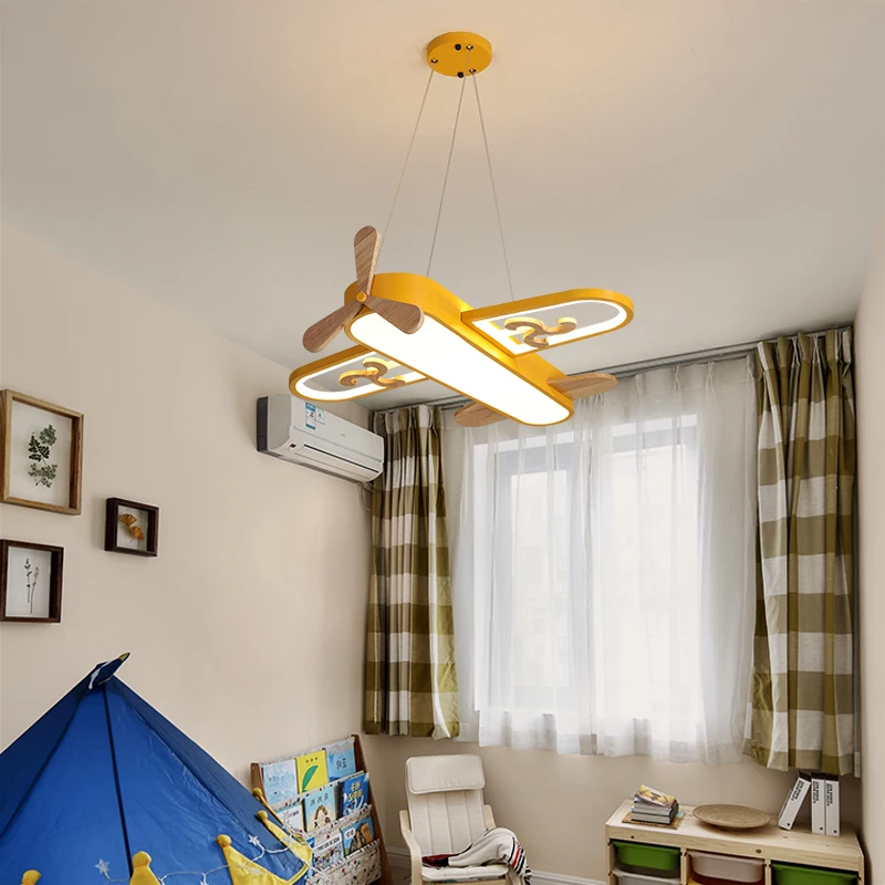 Suspension plafonnier en bois naturel design scandinave nordique luminaire d’enfant chambre bébé économie d’énergie LED éclairage moderne