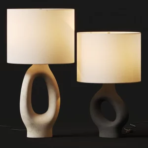 Lampe de table design moderne sculptural intérieur contemporain éclairage chaleureux décoration élégante bureau salon chambre