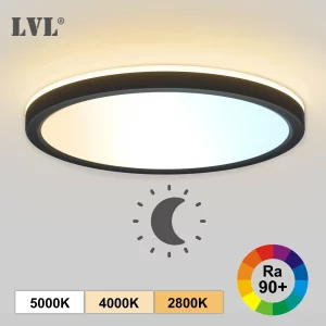 Plafonnier LED bois et métal design moderne minimaliste éclairage intérieur chambre salon cuisine salle de bain lumière douce économies d’énergie certification CEM ROHS