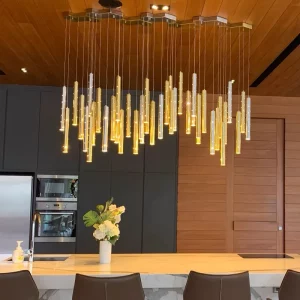 Suspension LED moderne métal verre design nordique lumière chaude cuisine salle à manger éclairage contemporain élégant économie d’énergie Suspension LED moderne métal verre design nordique lumière chaude cuisine salle à manger éclairage contemporain élégant économie d’énergie