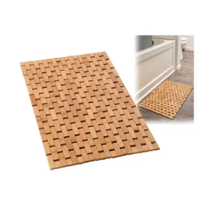 Tapis de bain en bambou naturel design moderne style pastoral salle de bains douche baignoire drainage optimal écolo durable Tapis de bain en bambou naturel design moderne style pastoral salle de bains douche baignoire drainage optimal écolo durable