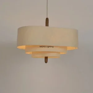 Suspension bois naturel design scandinave nordique lumière douce salon chambre éclairage moderne élégant économique