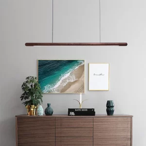 Plafonnier LED bois naturel design scandinave nordique moderne chambre salon éclairage chaleureux économique élégant