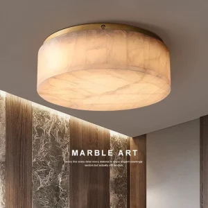 Plafonnier LED marbre design moderne style américain salle à manger éclairage chaleureux certification CQC économique élégant