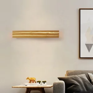 Applique murale bois naturel design moderne éclairage chaleureux lumière douce salon chambre bureau décoration intérieure élégance naturelle économique
