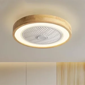 Plafonnier LED en bois naturel design scandinave nordique moderne éclairage chaleureux salon chambre économie d’énergie élégant
