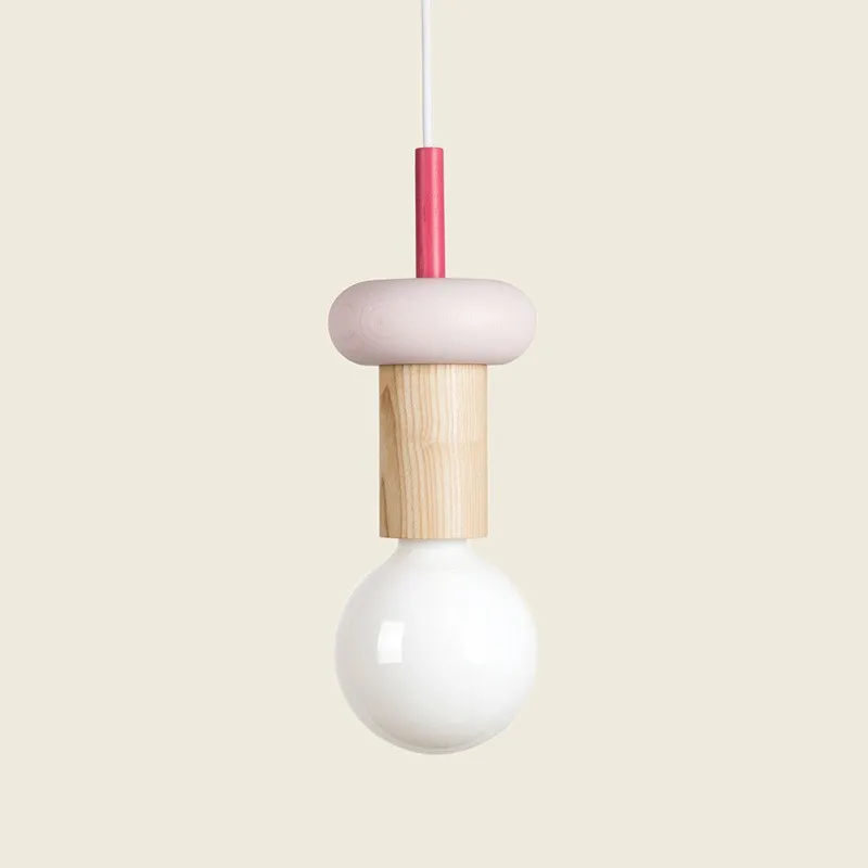 Suspension en bois LED design artistique moderne nordique luminaire éclairage créatif salon chambre éclairage économique élégant