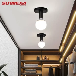 Plafonnier minimaliste moderne en fer forgé style nordique éclairage intérieur élégant pour salon chambre salle de bains cuisine et hall d’entrée Plafonnier minimaliste moderne en fer forgé style nordique éclairage intérieur élégant pour salon chambre salle de bains cuisine et hall d’entrée