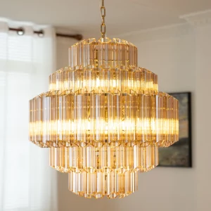 Suspension luminaire verre métal doré design Art Deco modern style salon salle à manger éclairage intérieur élégance lumière chaleureuse Suspension luminaire verre métal doré design Art Deco modern style salon salle à manger éclairage intérieur élégance lumière chaleureuse