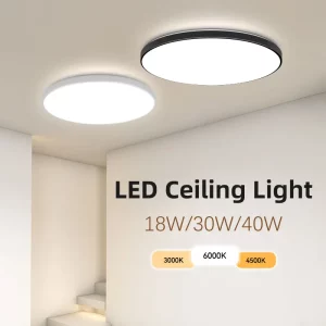 Plafonnier LED en bois naturel  design scandinave et moderne  éclairage chaleureux pour salon et chambre  économique et élégant