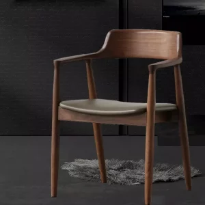 Chaise de salle à manger bois naturel design scandinave moderne Ming Qing classique assise rembourrée salon chambre cuisine élégance confort Chaise de salle à manger bois naturel design scandinave moderne Ming Qing classique assise rembourrée salon chambre cuisine élégance confort