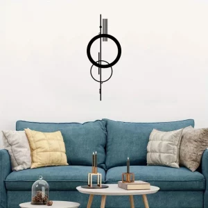 Décoration murale en métal moderne  design minimaliste géométrique  sculpture murale abstraite pour salon  entrée ou chambre  style industriel épuré  art mural contemporain