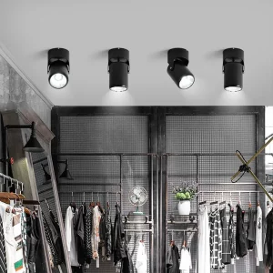 Plafonnier LED métal design industriel moderne ajustable éclairage puissant salon magasin haute performance économique élégant
