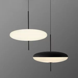 Suspension métal verre design moderne nordique lumière diffuse épurée salon chambre bureau éclairage intérieur élégance contemporaine
