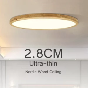 Plafonnier LED bois naturel design scandinave nordique moderne chambre salon éclairage chaleureux économique élégant Plafonnier LED bois naturel design scandinave nordique moderne chambre salon éclairage chaleureux économique élégant
