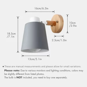 Applique murale moderne en bois et métal  design scandinave  éclairage chaleureux pour chambre et salon  luminaire nordique élégant