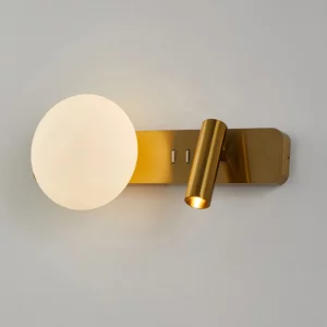 Applique murale LED design moderne lumière douce éclairage intérieur salle à manger chambre salon verre opale métal doré élégance économique Applique murale LED design moderne lumière douce éclairage intérieur salle à manger chambre salon verre opale métal doré élégance économique