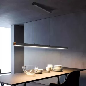 Plafonnier suspendu design nordique minimaliste luminaire décoratif en bois naturel et métal éclairage chaleureux pour salle à manger cuisine ou bar Plafonnier suspendu design nordique minimaliste luminaire décoratif en bois naturel et métal éclairage chaleureux pour salle à manger cuisine ou bar