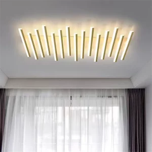 Plafonnier LED minimaliste à ligne noire  lampe réglable pour salon  salle à manger  télécommande  bureau  chambre à coucher  lampe carrée
